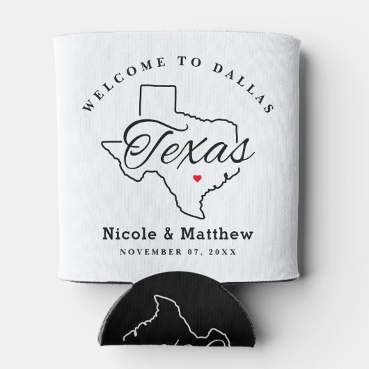 テキサス州ミニマ結婚リスト歓迎 缶クーラー (裏面)