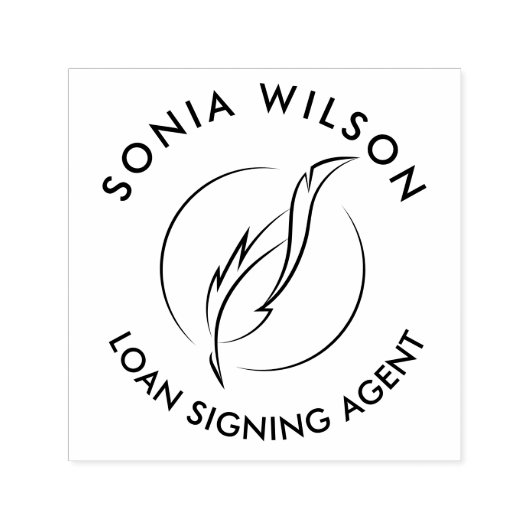 テキサス州モダン公証人公債署名業者 セルフインキングスタンプ (デザイン)