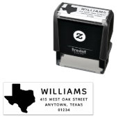 テキサス州モダン州形状差出人住所 セルフインキングスタンプ (インサイチュ)