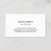 テキサス州モノグラムのロゴ平滑ミニマリスト 名刺 (裏面)