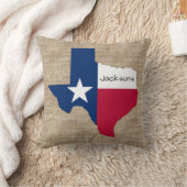 テキサス州モノグラムの装飾用クッション クッション (ブランケット)