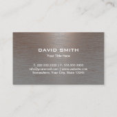 テキサス州モノグラムフェイクロゴ銅合金 名刺 (裏面)