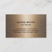 テキサス州モノグラムロゴスタイリッシュブロンズのテクスチャ 名刺 (裏面)