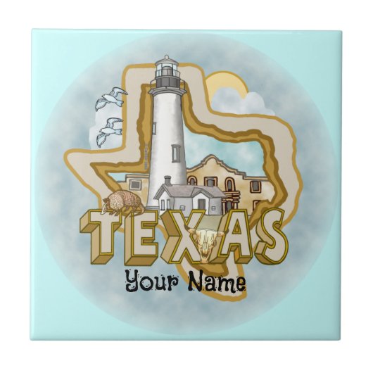 テキサス州ライトハウスタイル タイル (正面)