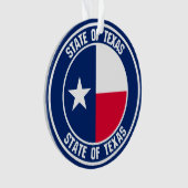 テキサス州ラウンドエンブレム オーナメント (正面)