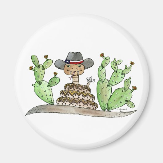 テキサス州ラトルズナケ マグネット (正面)