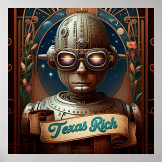 テキサス州リッチ – Steampunk Visionary ポスター