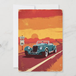 テキサス州ルート66フェスティバルカード 招待状