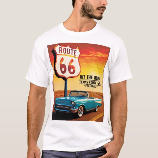 テキサス州ルート66フェスティバル Tシャツ (正面)