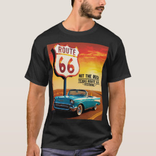 テキサス州ルート66フェスティバル- Tシャツ