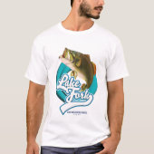 テキサス州レイクフォークの釣りロゴ. Tシャツ (正面)