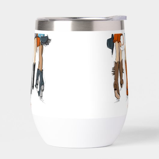 テキサス州レディースファッションカウボーイブーツオレンジカスタム色 (左面)