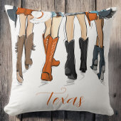 テキサス州レディースファッションカウボーイブーツオレンジ クッション