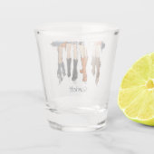 テキサス州レディースファッションカウボーイブーツハットオレンジ ショットグラス (裏面)