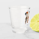 テキサス州レディースファッションカウボーイブーツハットオレンジ ショットグラス (左)