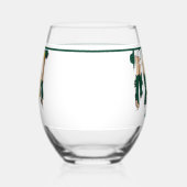 テキサス州レディースファッションカウボーイブーツ金ゴールドグリーン ステムなしワイングラス (右)