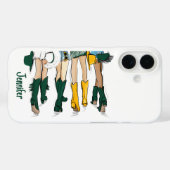 テキサス州レディースファッションカウボーイブーツ金ゴールドグリーン Case-Mate iPhoneケース (裏面 (横))