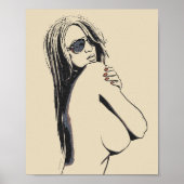 テキサス州レンジャースタイルティーザー大きな胸ブロンド ポスター (正面)