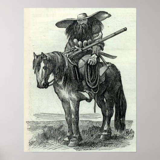 テキサス州レンジャープリント ポスター (正面)