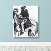 テキサス州レンジャー キャンバスプリント (インサイチュ (ウッドフロア))