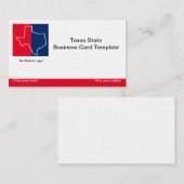 テキサス州ロゴの赤、白、青の州 名刺 (正面/裏面)