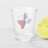 テキサス州ロネスター州マップとテキサス州国旗のおもしろいテシャン ショットグラス (裏面)