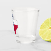 テキサス州ロネスター州マップとテキサス州国旗のおもしろいテシャン ショットグラス (右)