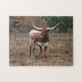 テキサス州ロングウカウイン秋メドウファームスタイルアート ジグソーパズル (横)