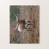 テキサス州ロングウカウイン秋メドウファームスタイルアート ジグソーパズル (縦)