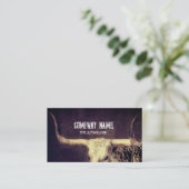 テキサス州ロングウカウルソルトカスタムンブラウン 名刺 (スタンド正面)