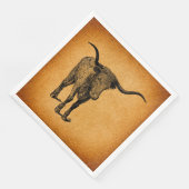 テキサス州ロングブル素朴ヴィンテージウェスタン・アート (コーナー)