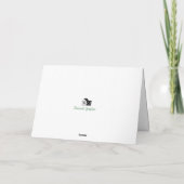 テキサス州ロングホーンのクリスマスカードの挨拶 サンキューカード (裏面)