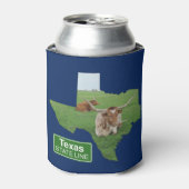 テキサス州ロングホーン州ライン記号 缶クーラー (缶正面)