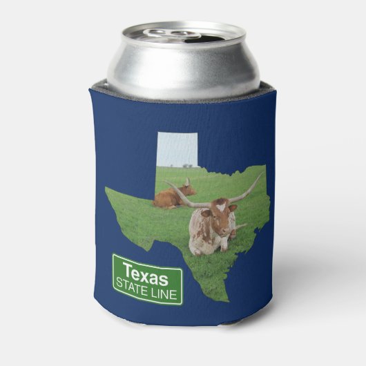 テキサス州ロングホーン州ライン記号 缶クーラー (缶裏面)