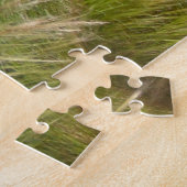 テキサス州ロングホーン彫刻。クリスマスグリーティング ジグソーパズル (側面)