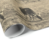 テキサス州ロングホーン牛の写真素朴 ラッピングペーパー (ロールコーナー)