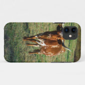 テキサス州ロングホーン牛の写真素朴 Case-Mate iPhoneケース (裏面(横))