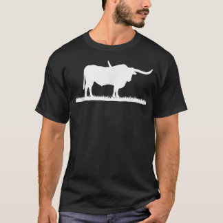 テキサス州ロングホーン牧場 – 牛F用ロングホーン牛 Tシャツ