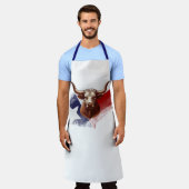 テキサス州ロングホーン エプロン (着用した状態)