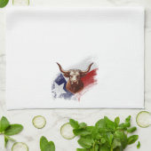 テキサス州ロングホーン キッチンタオル (折り畳み)