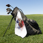 テキサス州ロングホーン ゴルフタオル (グリーン)