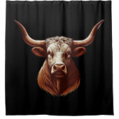 テキサス州ロングホーン シャワーカーテン (正面)