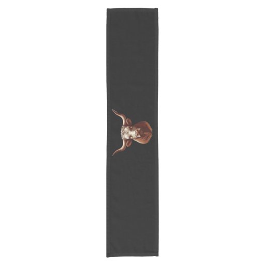 テキサス州ロングホーン ショートテーブルランナー (正面)