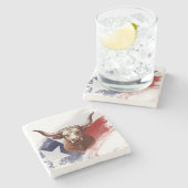 テキサス州ロングホーン ストーンコースター (横)