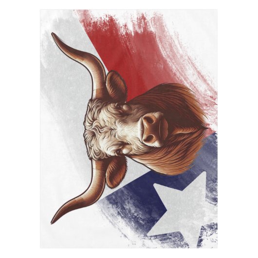 テキサス州ロングホーン テーブルクロス (正面)