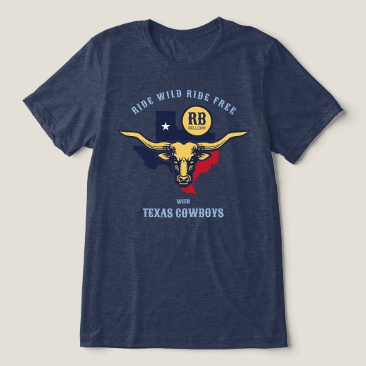 テキサス州ロングホーン トライブレンドＴシャツ (デザイン正面)