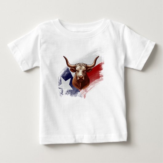 テキサス州ロングホーン ベビーTシャツ (正面)