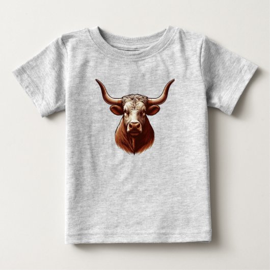 テキサス州ロングホーン ベビーTシャツ (正面)