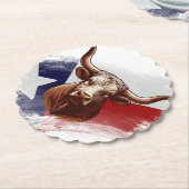 テキサス州ロングホーン ペーパーコースター (アングル)