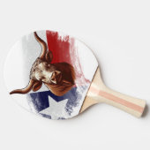 テキサス州ロングホーン 卓球ラケット (横)